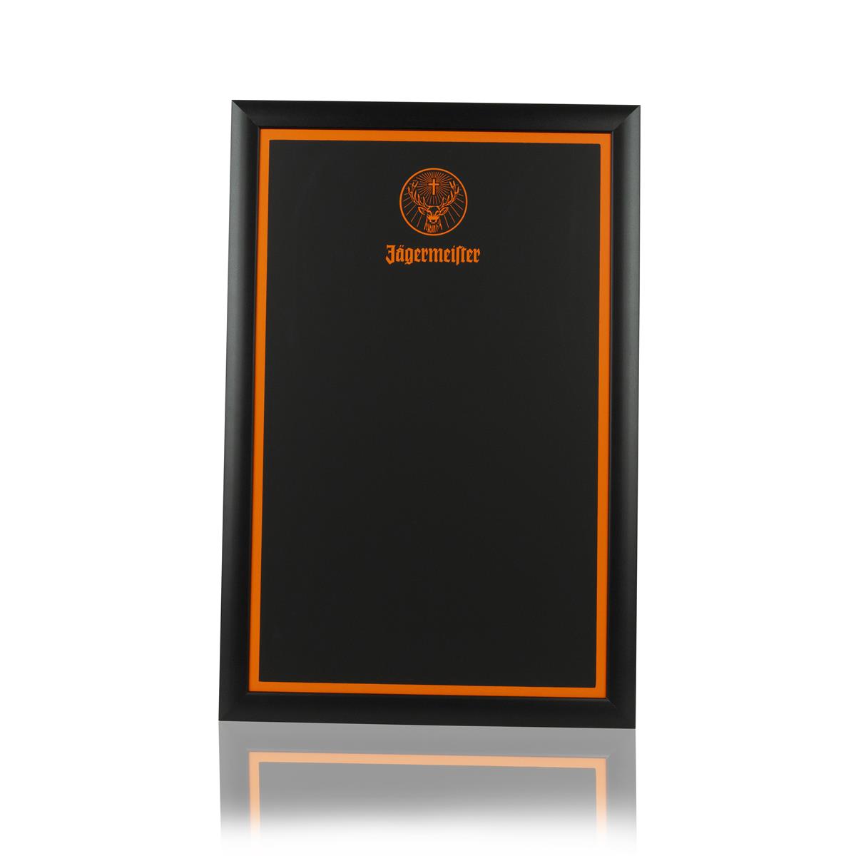1x liqueur Jägermeister tableau craie avec cadre 50x75