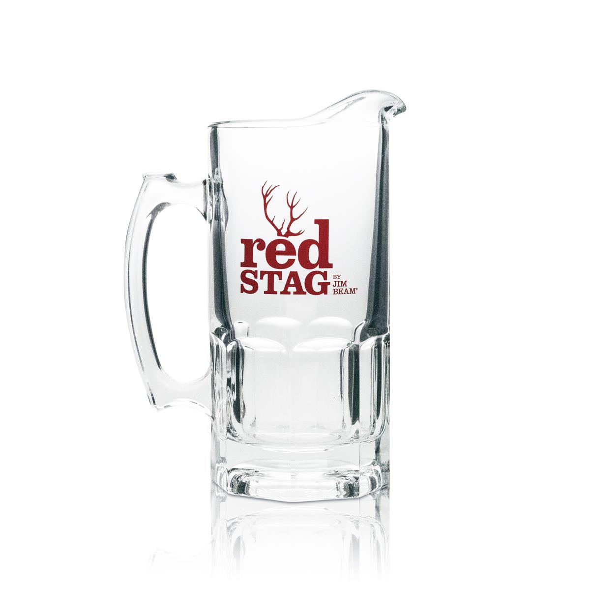 1 carafe en verre Jim Beam Whiskey 1,5 l Red Stage