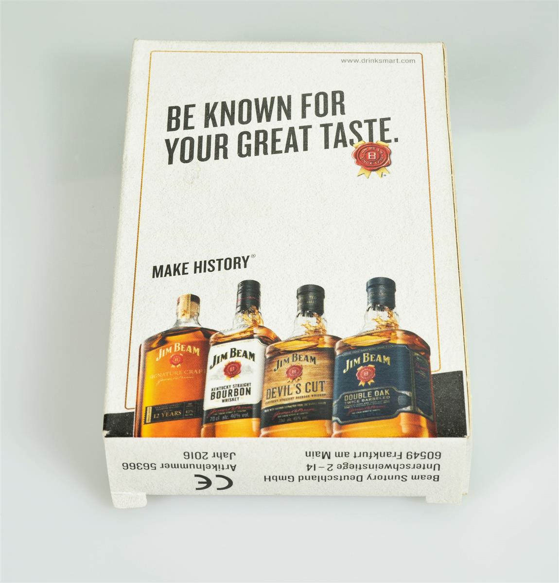 1 jeu de cartes Jim Beam Whiskey, boîte en carton blanc