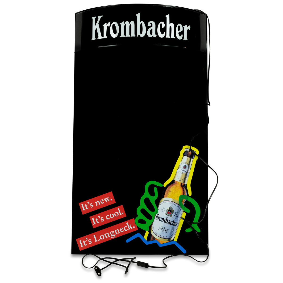 1x panneau lumineux rétro pour bière Krombacher, noir – Vue 2