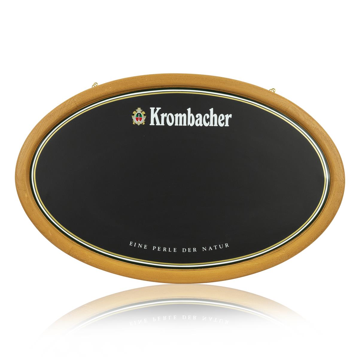 1x table ronde en bois factice Krombacher Bier 75x48