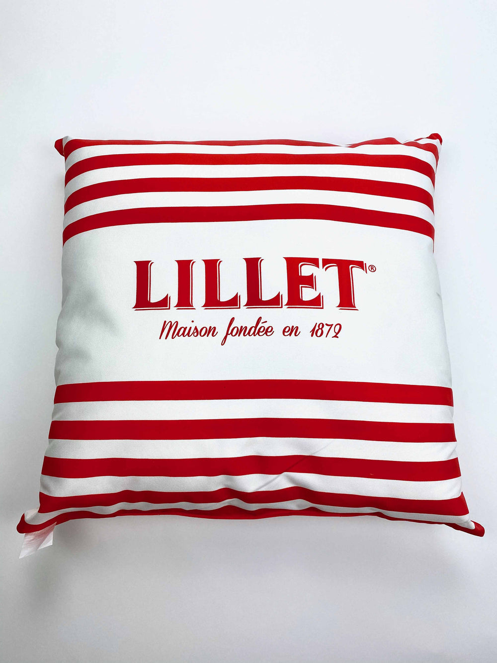 1x coussin Lillet Likör petit format env. 30 x 30 x 10 cm rouge/blanc