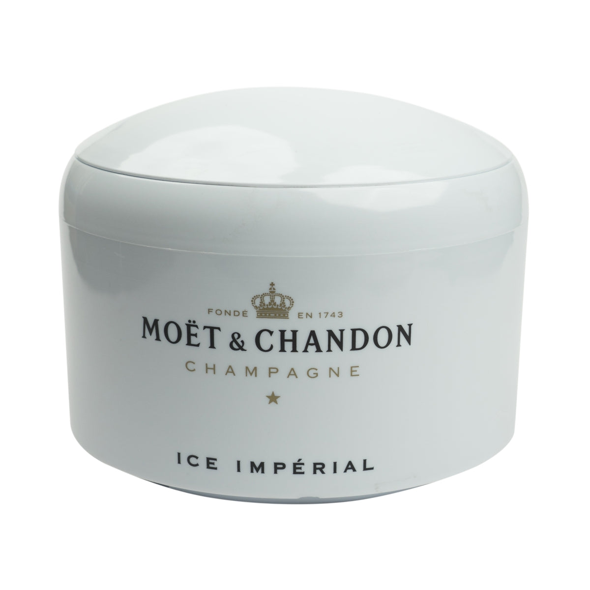 1x Moët & Chandon seau à champagne blanc Ice Imperial rond