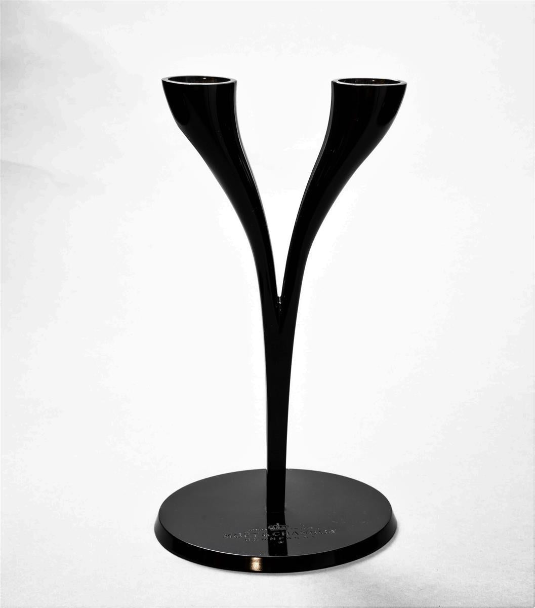 1x Moët & Chandon Champagne métal pour 2 flûtes noir