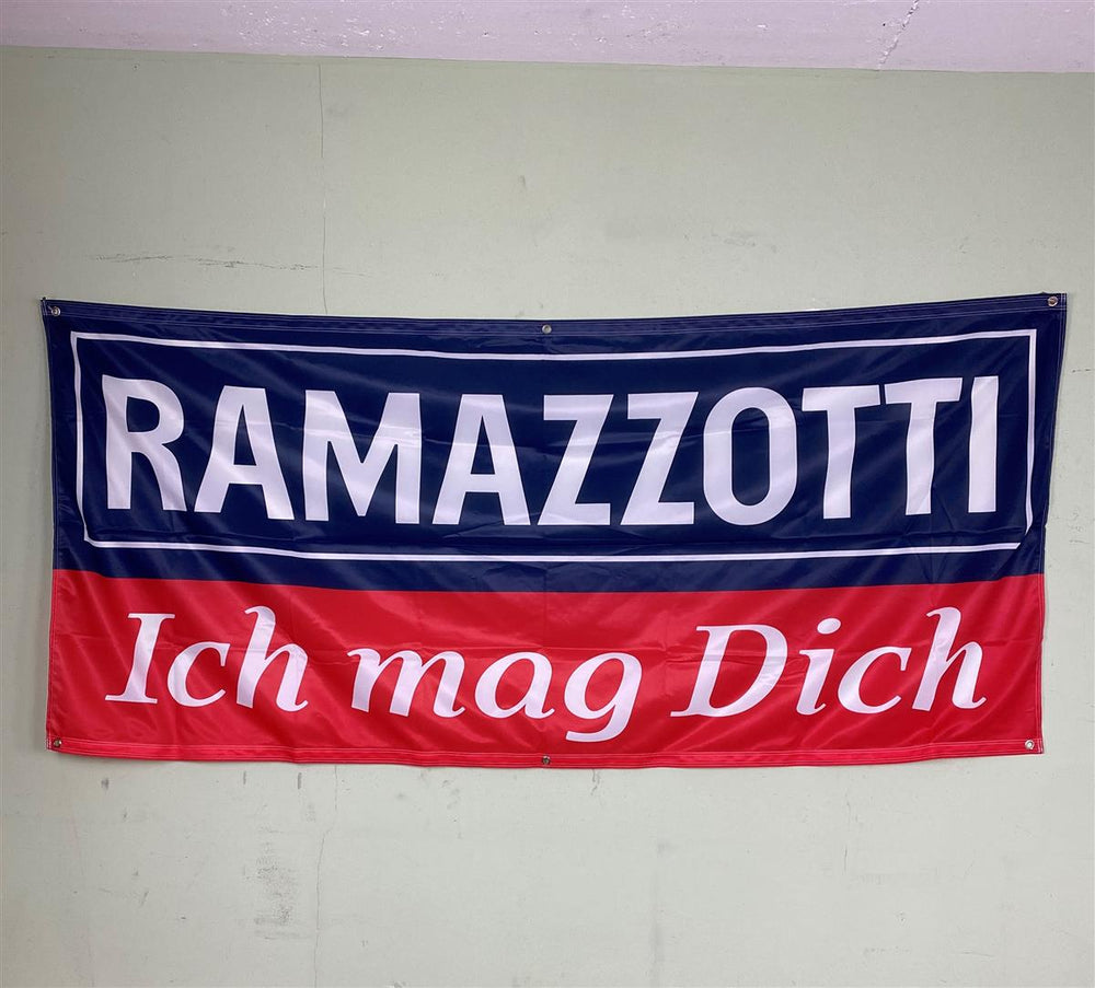 1x liqueur Ramazzotti « Fahne ich mag dich » (Je t'aime) 200 x 90