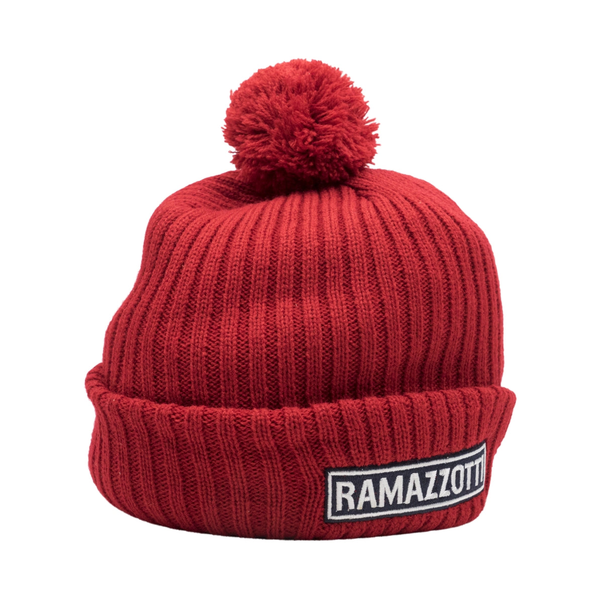 1x bonnet en tissu rouge avec pompon, motif liqueur Ramazzotti – Vue 2