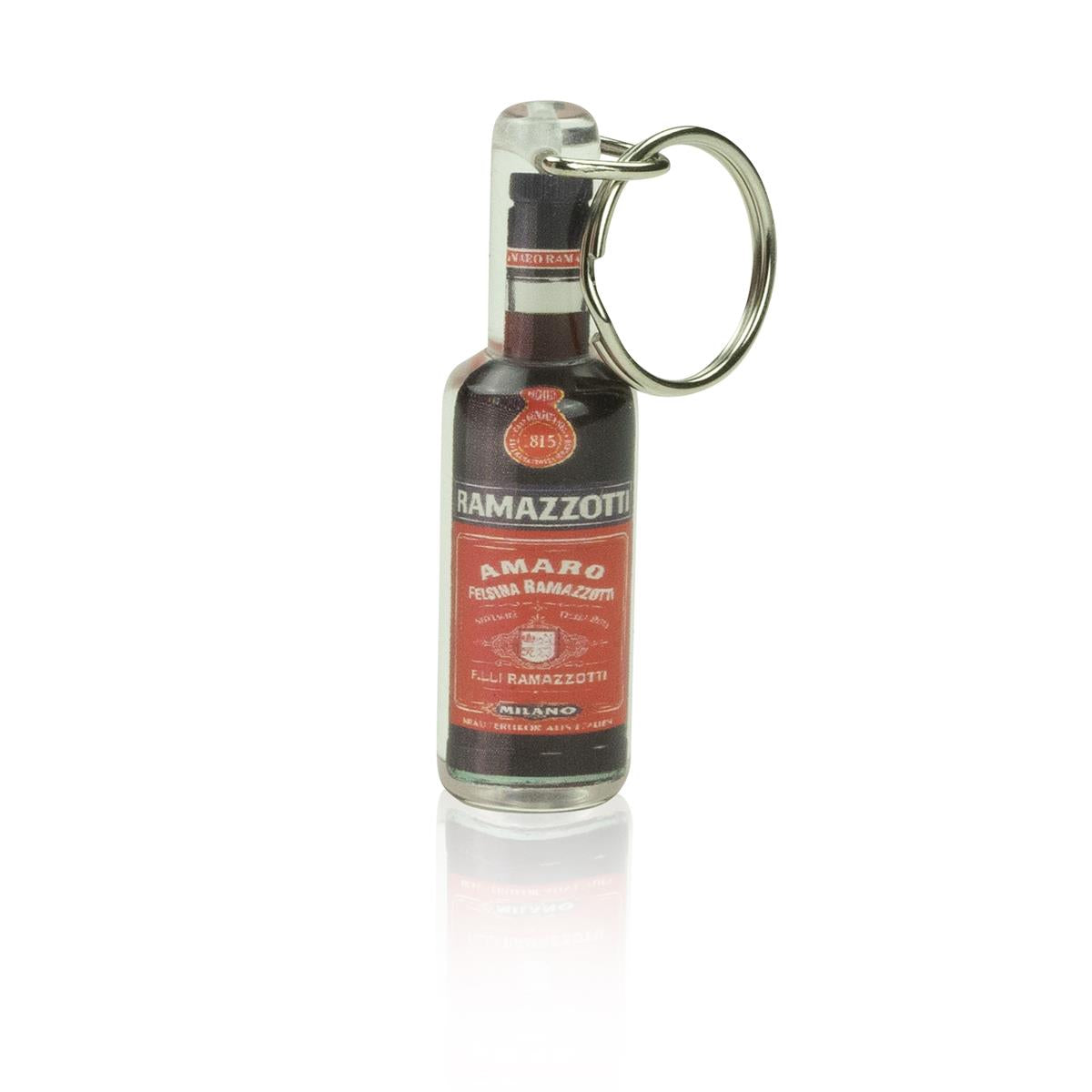1x porte-clés Ramazzotti avec mini bouteille transparente – Vue 2