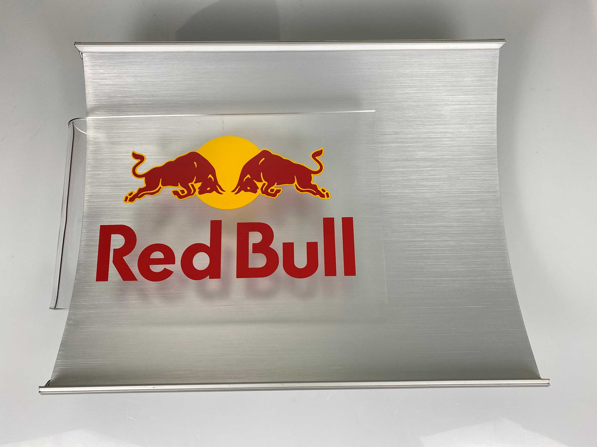 1x enseigne lumineuse Red Bull Energy en métal courbé avec logo