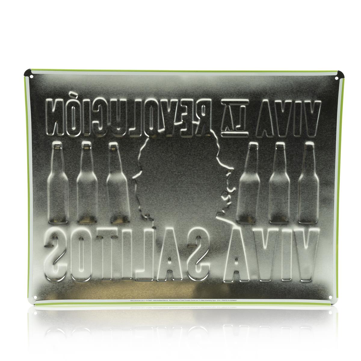 1x plaque métallique Salitos Bière Viva La Revolution verte 40 x 30 – Vue 2
