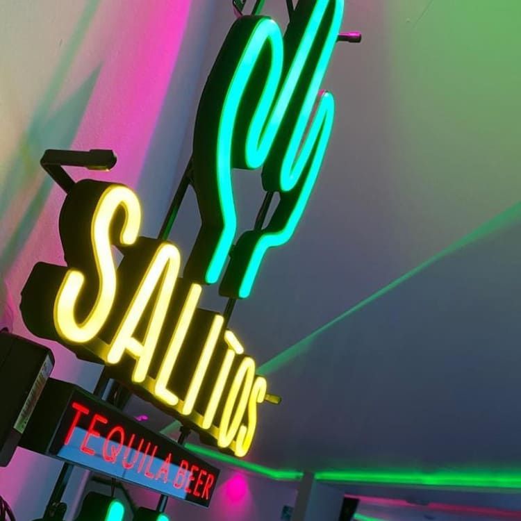 1x Salitos Bière LED Panneau Néon Cactus 46,5 x 73 x9 – Vue 4