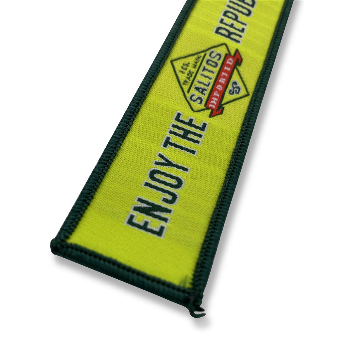 1x porte-clés Salitos bière vert avec ruban en tissu – Vue 3
