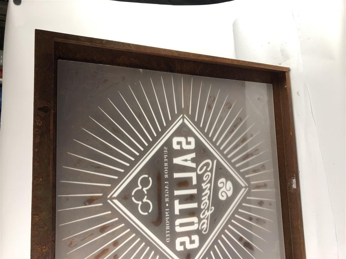 1x panneau publicitaire Salitos Bier XL aspect rouille – Vue 5