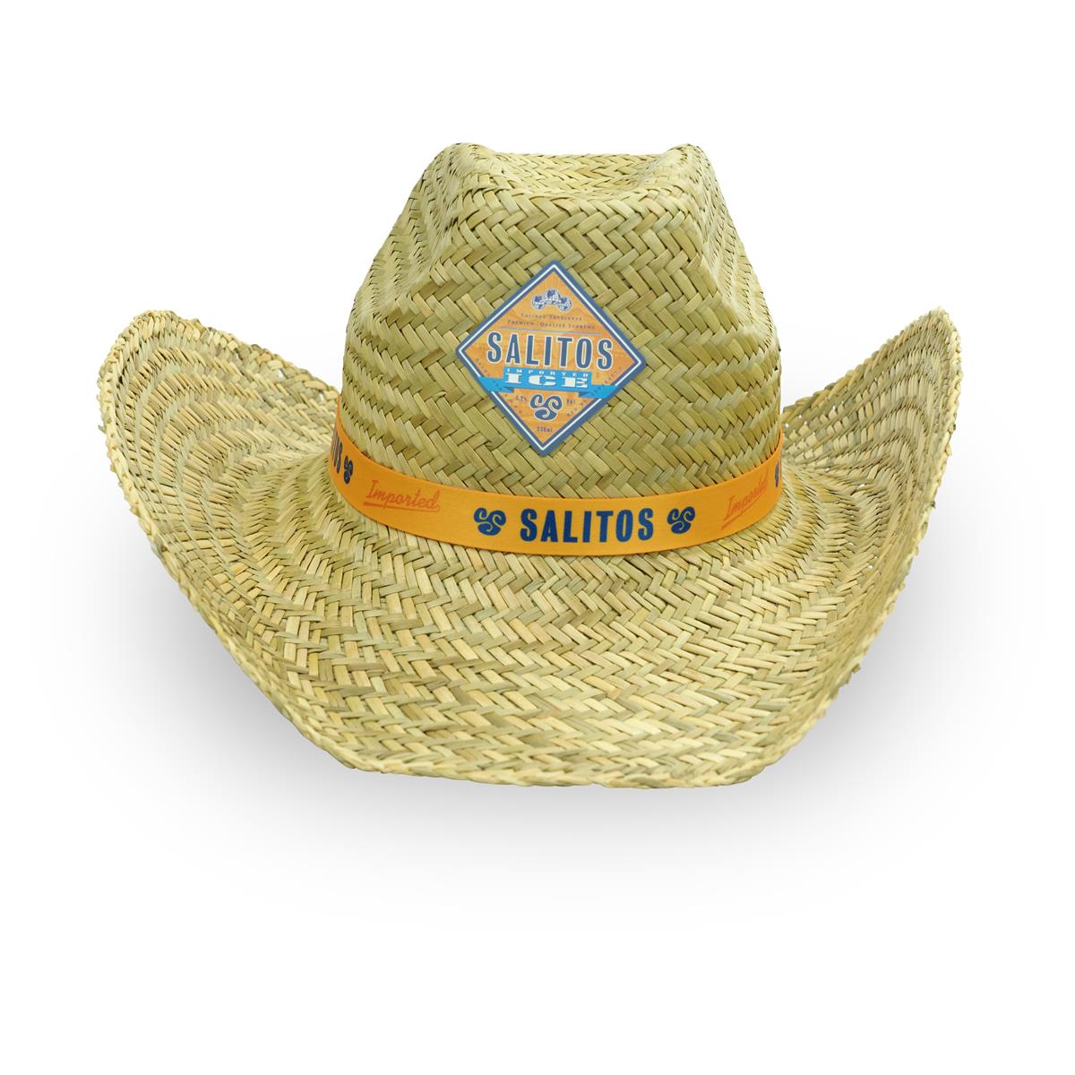 1x chapeau de paille Saltios nouvelle version avec ruban orange – Vue 3