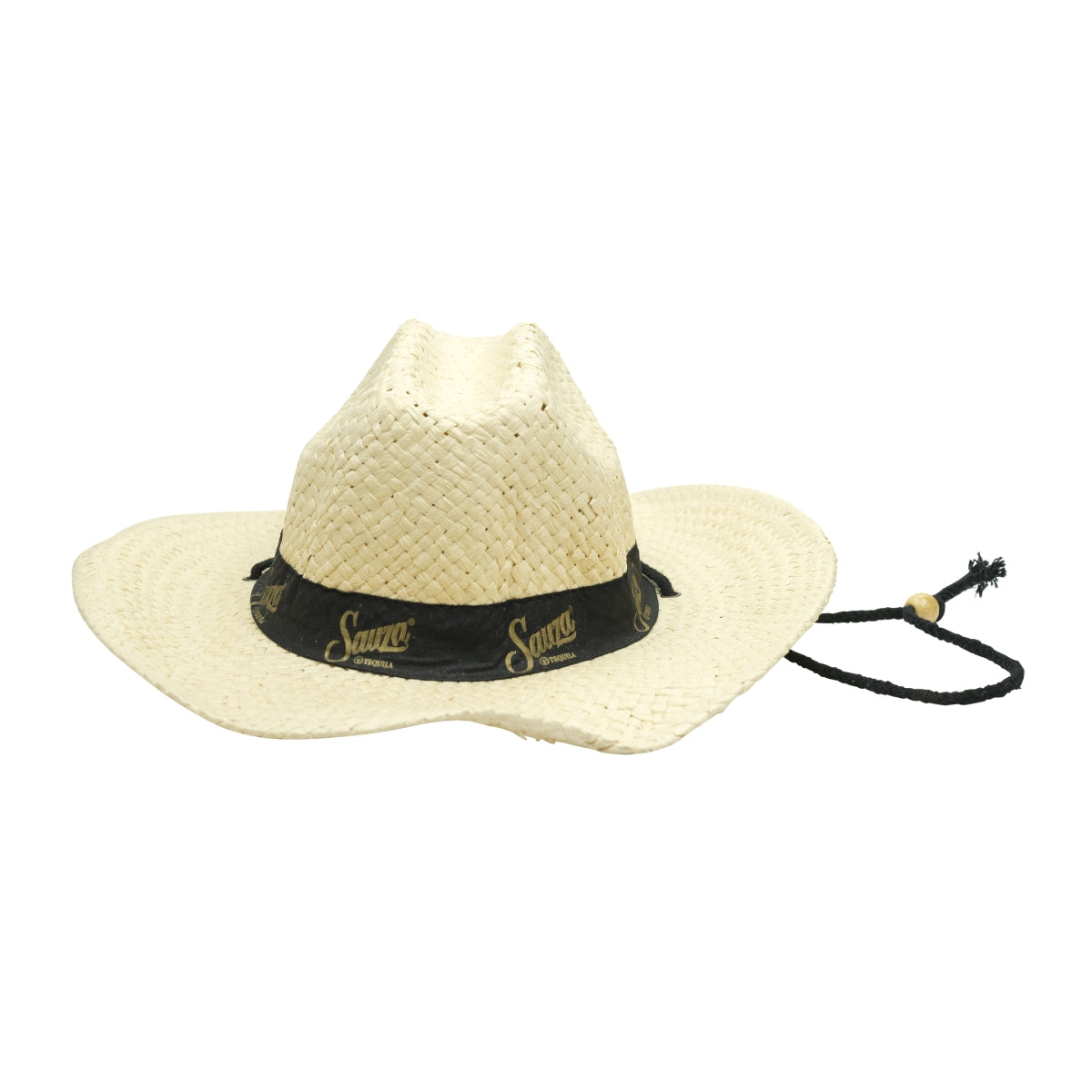 1x chapeau de paille Sauza Tequila naturel avec ruban noir et perle – Vue 3