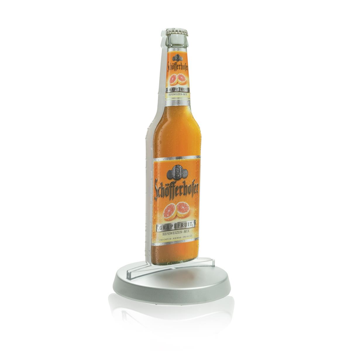 1x présentoir de table Schöfferhofer en forme de bouteille de vin Grape – Vue 2