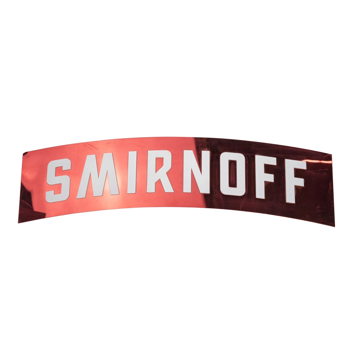 1x Smirnoff Vodka Enseigne lumineuse rouge courbée Logo en blanc