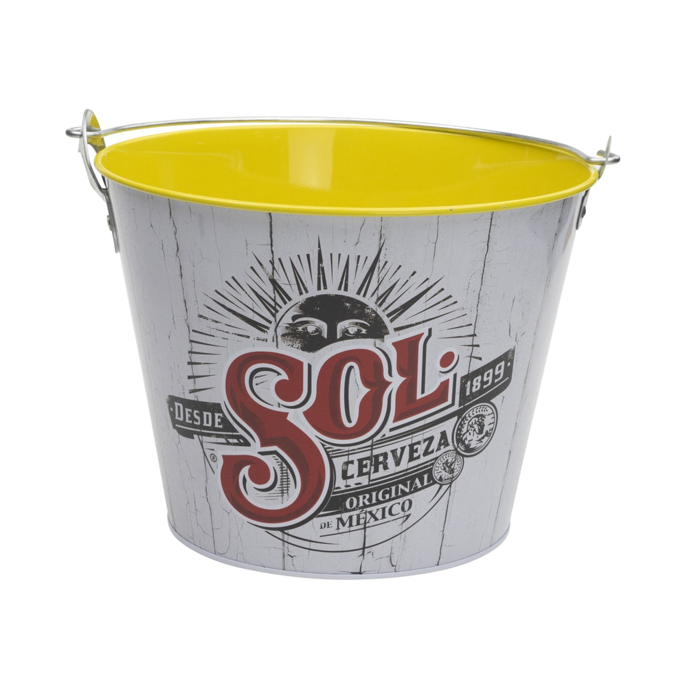 1x seau refroidisseur à bière Sol 5 l gris/jaune