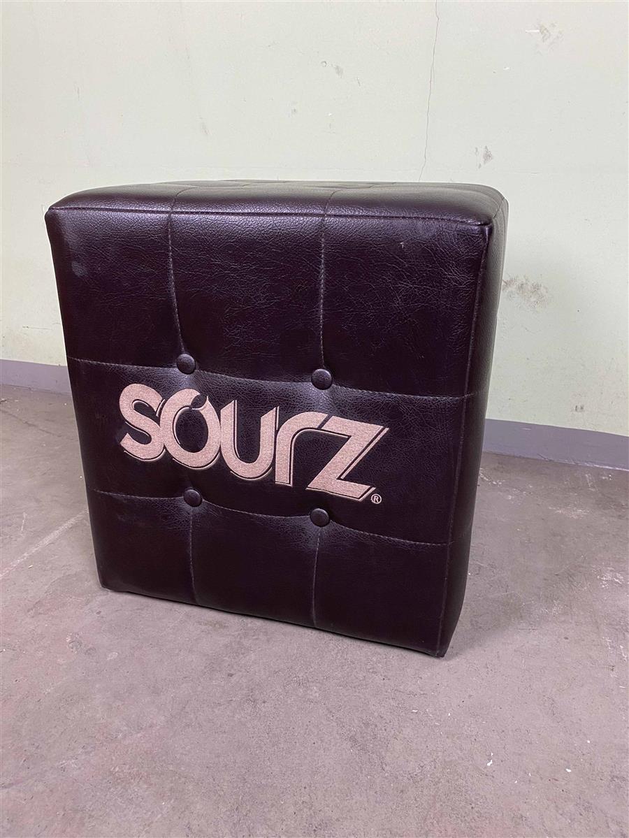 1x Sourz Likör tabouret de bar noir cuir – Vue 2
