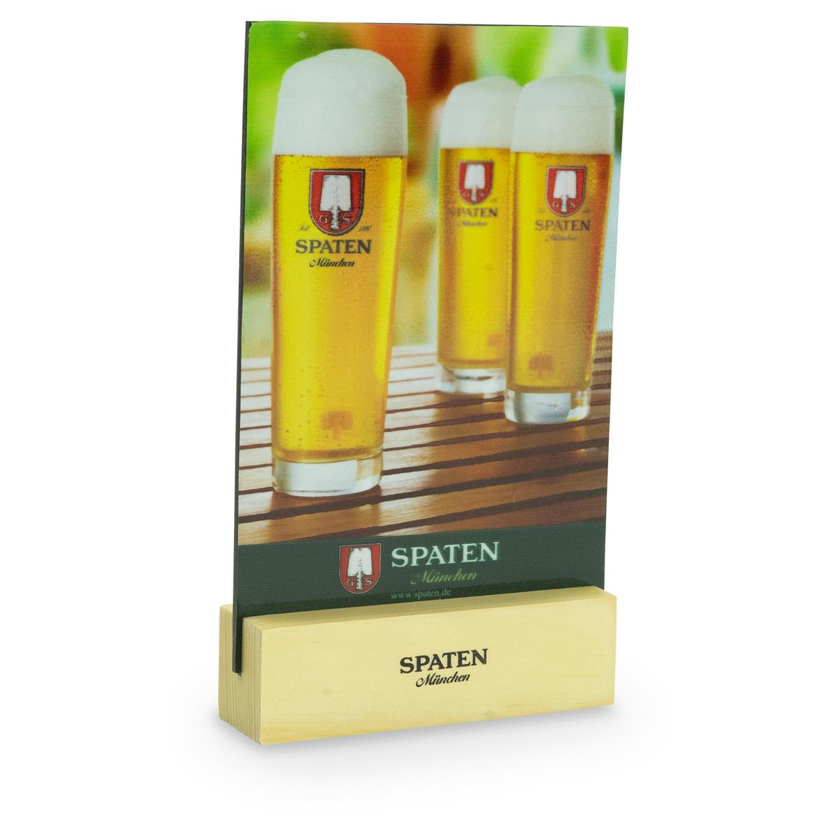 1x petit chevalet de table pour bière en forme de craie – Vue 2