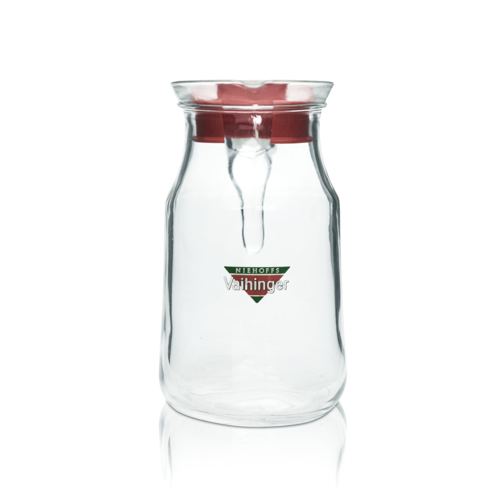 1x Carafe à jus Vaihinger 1L rouge Couvercle Pichet Verseur Théière Verres à boisson
