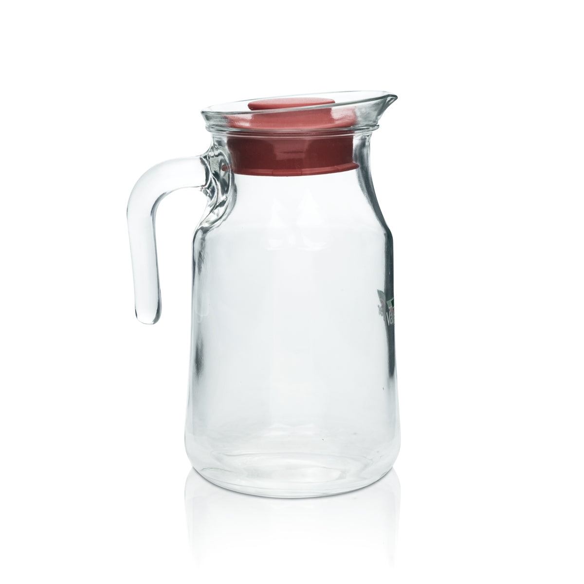 1x Carafe à jus Vaihinger 1L rouge Couvercle Pichet Verseur Théière Verres à boisson – Vue 2