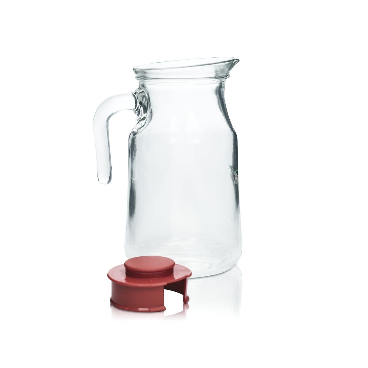 1x Carafe à jus Vaihinger 1L rouge Couvercle Pichet Verseur Théière Verres à boisson – Vue 3