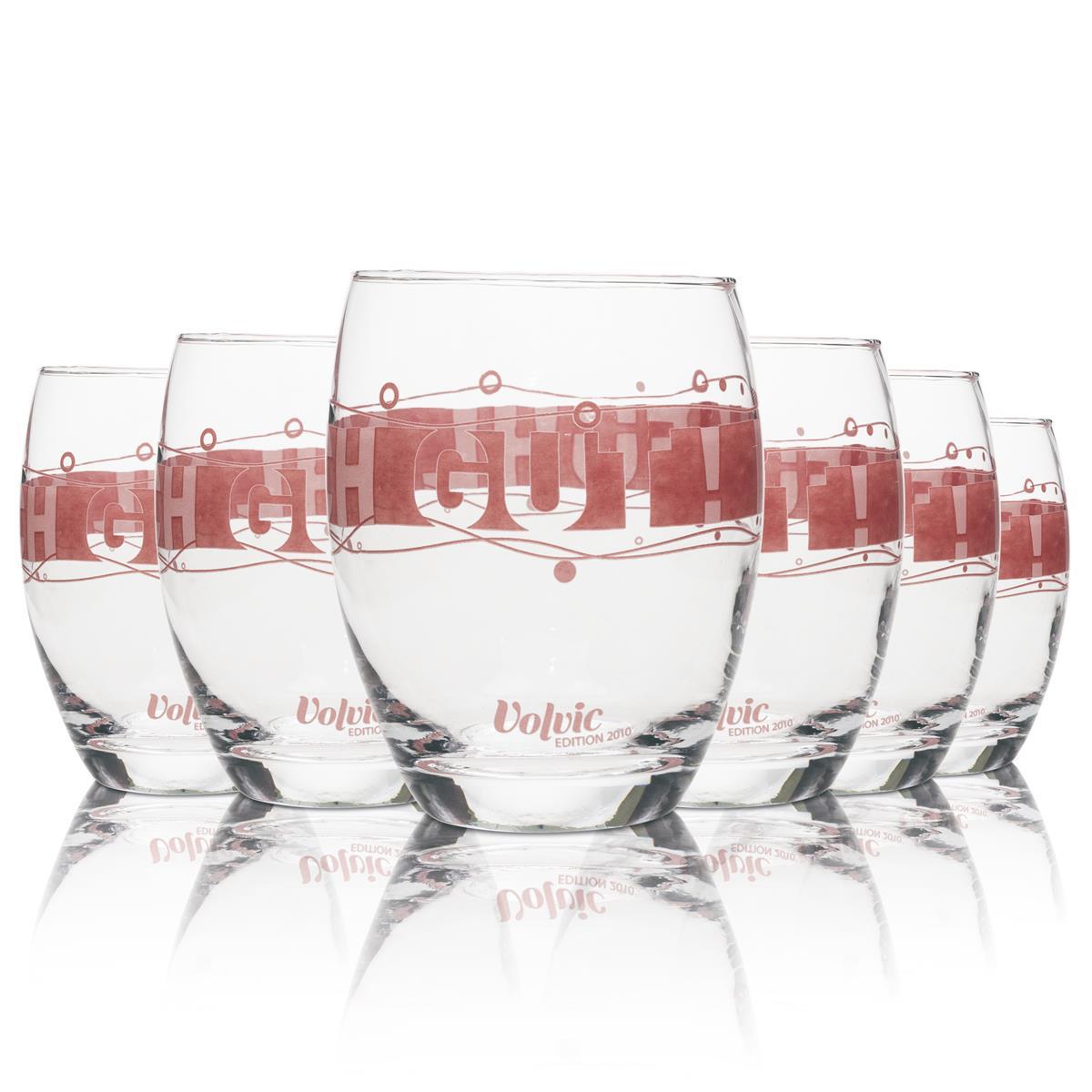 1x verre à eau Volvic édition 2010, rose