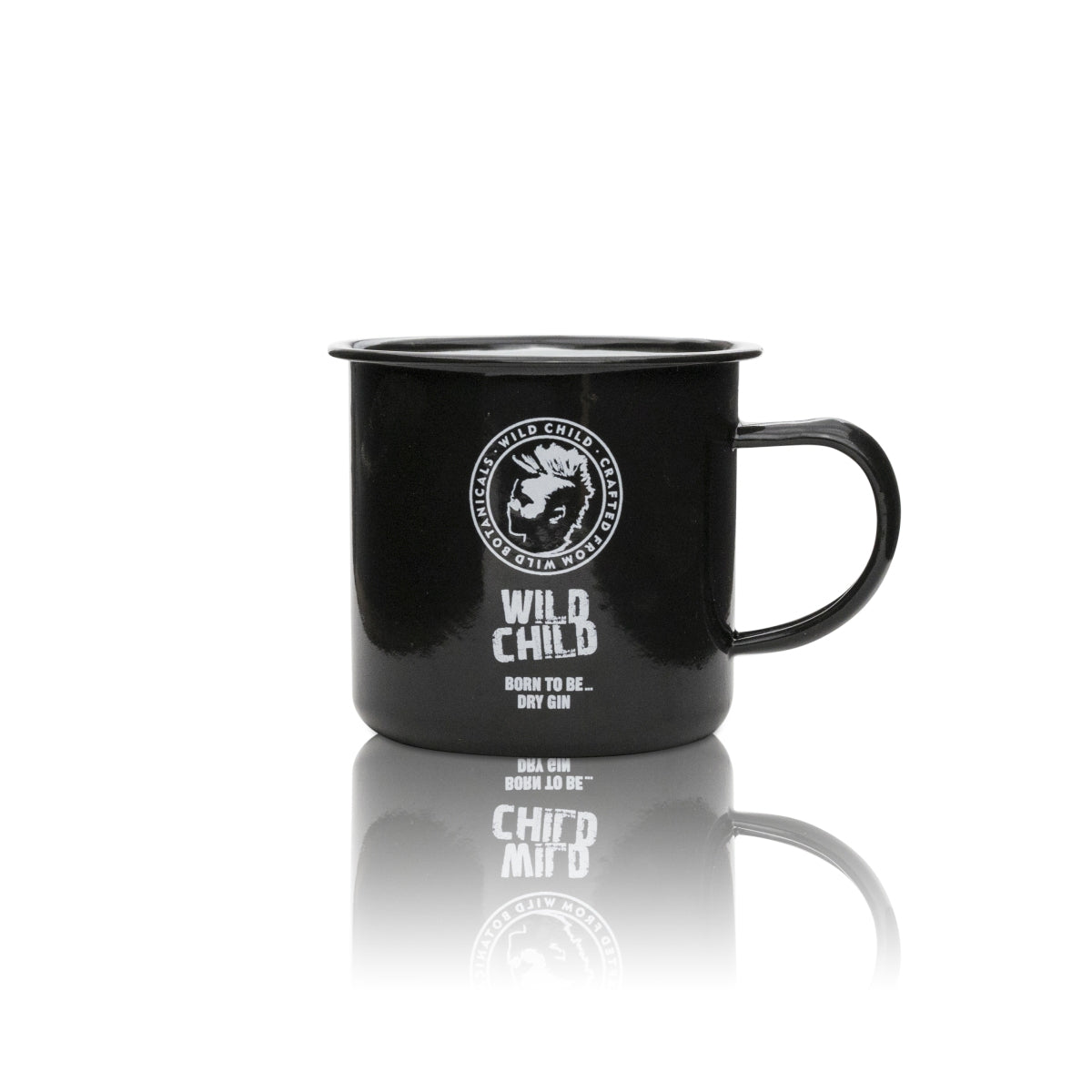 1x tasse Wild Child Gin en métal émaillé noir – Vue 2