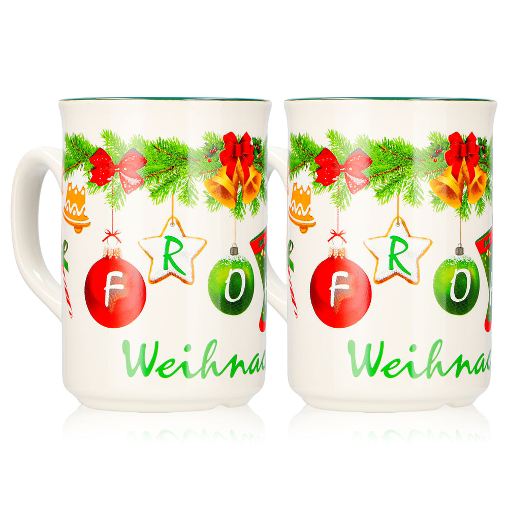 2 tasses à vin chaud Mohaba, modèle 9000, guirlande de Noël « Joyeux Noël Chamonix », 0,2 l, graduées