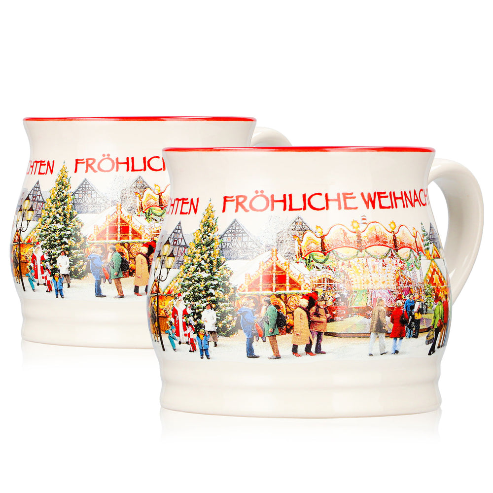 2 tasses à vin chaud Mohaba « Punschtöpfchen » « Joyeux Noël Chamonix » 0,2 l, graduées