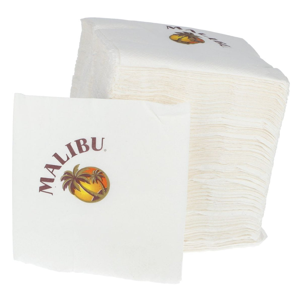 200 serviettes Malibu, lot de 12 x 12 cm, avec protection anti-gouttes, sous-verres, matériel de restauration
