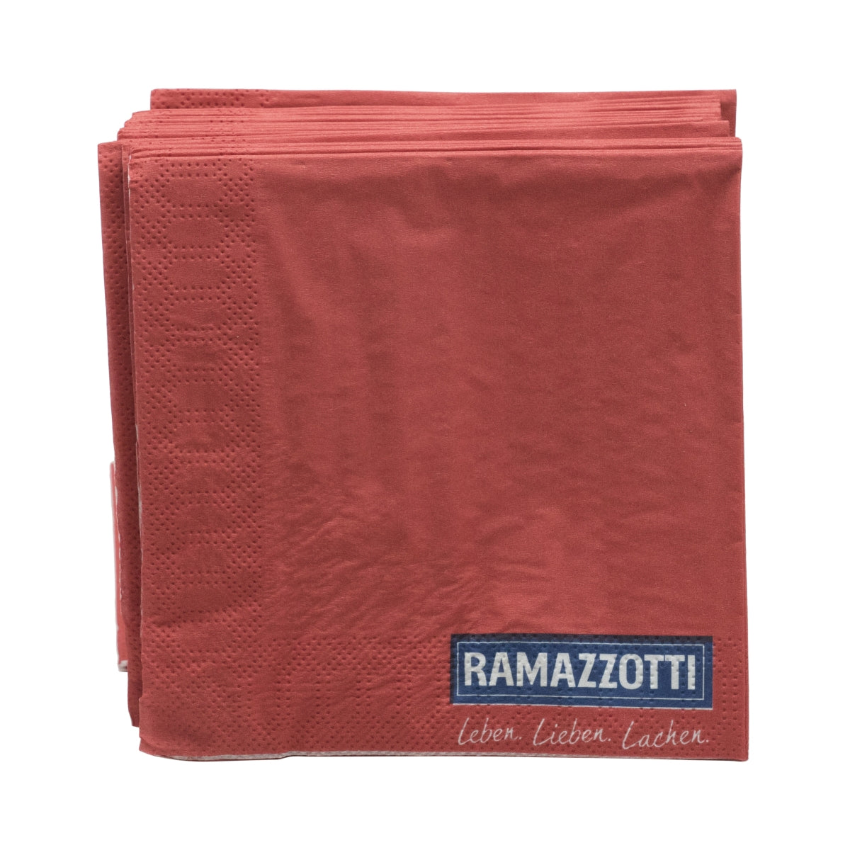 200 serviettes Ramazzotti rouge 24x24