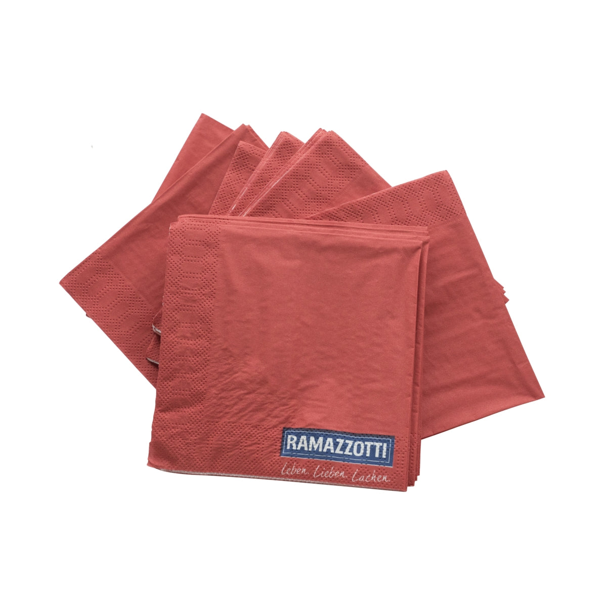 200 serviettes Ramazzotti rouge 24x24 – Vue 2