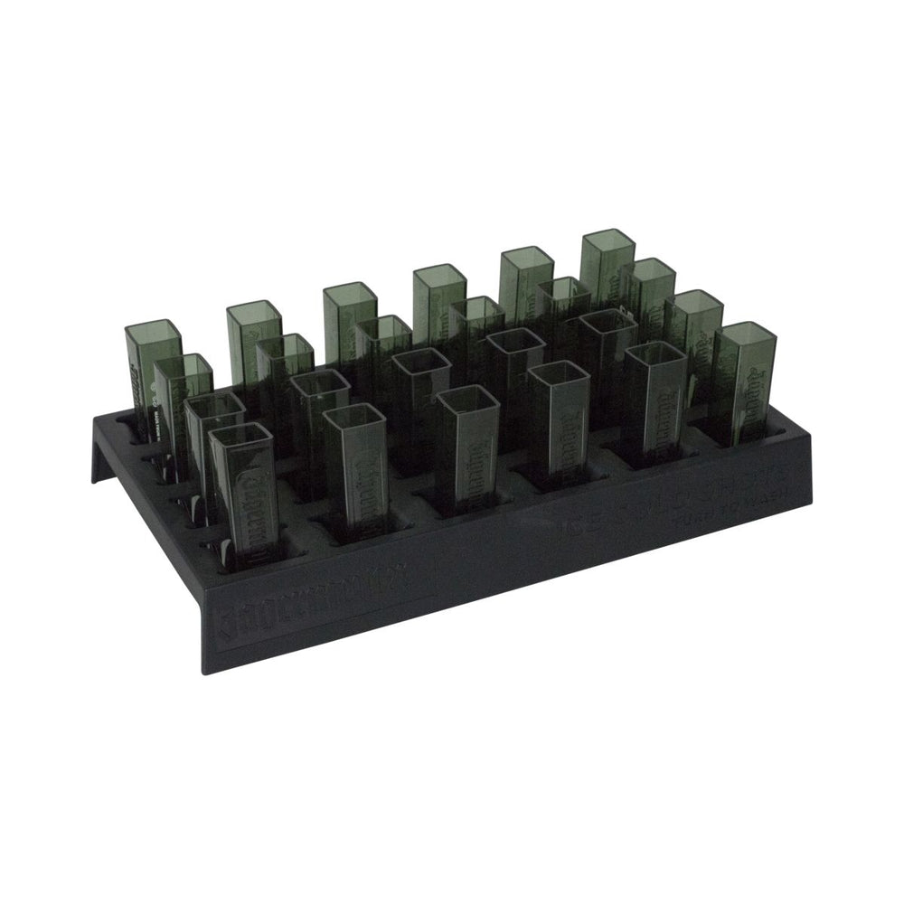 24x Jägermeister Shotglas Set Support 3cl Verres en plastique Tooter Rack Stamp