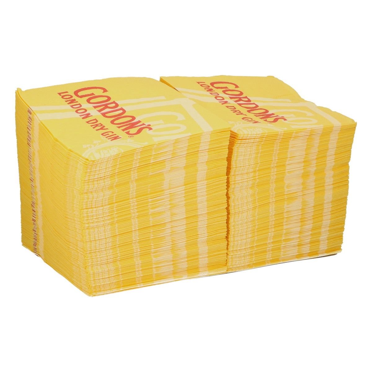 250 serviettes « Gordon's Gin » jaunes, petites, serviettes de cocktail, accessoires de bar – Vue 2