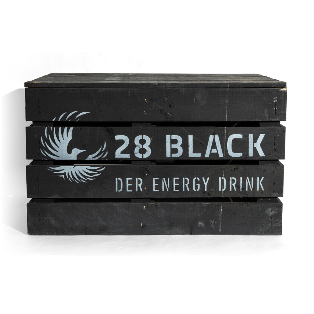 28 Black Caisse en bois Table d'appoint Présentoir 50x40x30cm Boîte de présentation Décoration Publicité