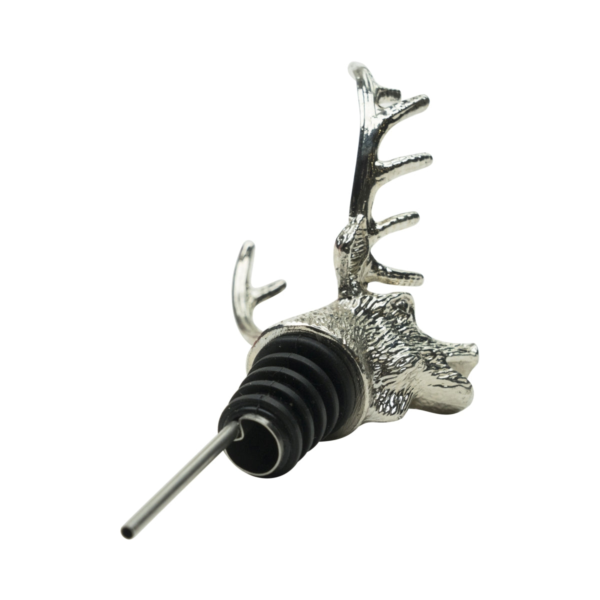 2x bec verseur Jägermeister avec tête de cerf en métal argenté Pourer Silver – Vue 5
