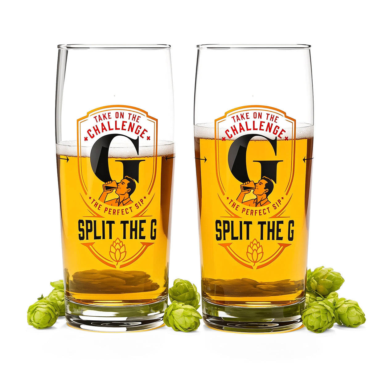 2 verres à bière Sipply « SPLIT THE G Challenge » 0,5 l - La tendance sur les réseaux sociaux