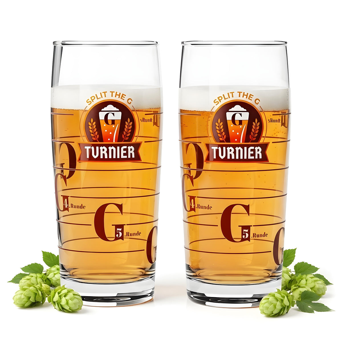2 verres à bière Sipply « SPLIT THE G Tournament » 0,5 l - La tendance du moment sur les réseaux sociaux