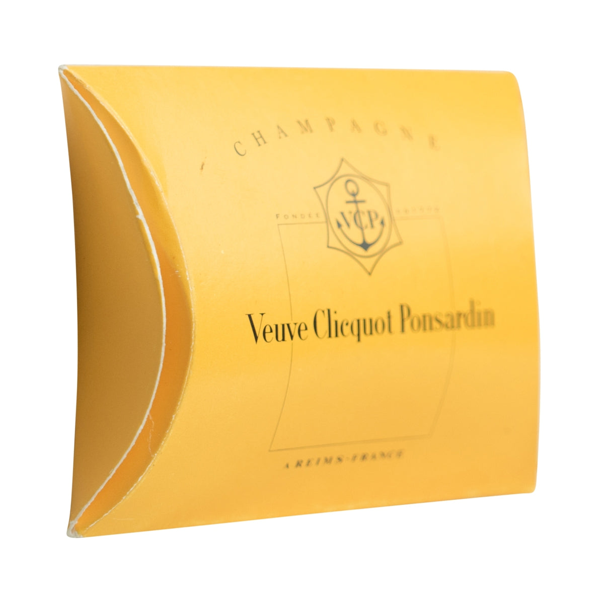 2 boutons de manchette Veuve Clicquot Champagne carrés orange métal argenté – Vue 3
