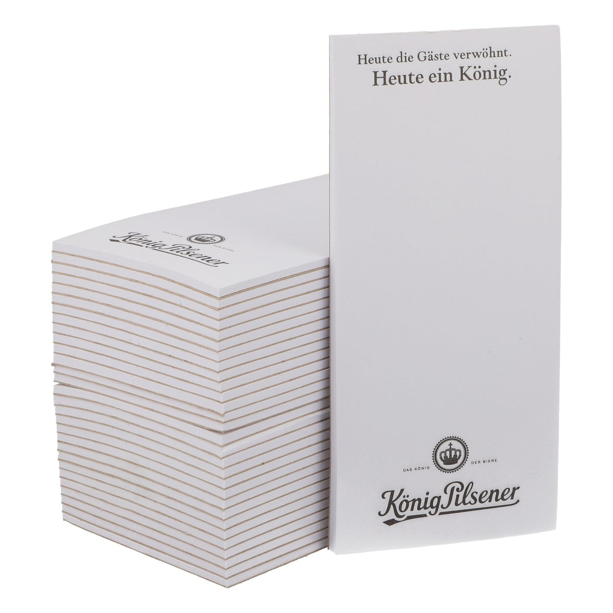 Bloc-notes de serveur « König Pilsener » 30 feuilles, 14 x 6,5 cm