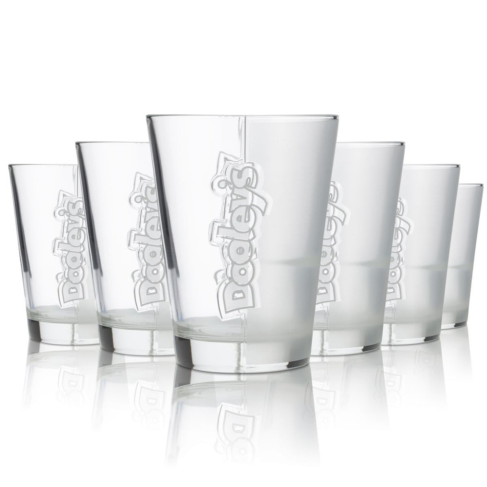 3x verres Dooleys 0,24 l, ensemble de verres à cocktail, à long drink et à schnaps, satinés