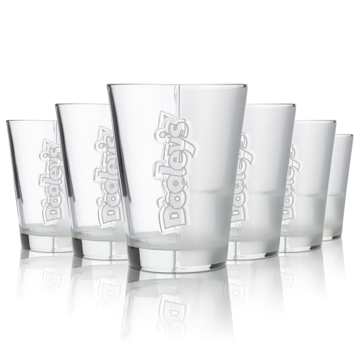 3x verres Dooleys 0,24 l, ensemble de verres à cocktail, à long drink et à schnaps, satinés