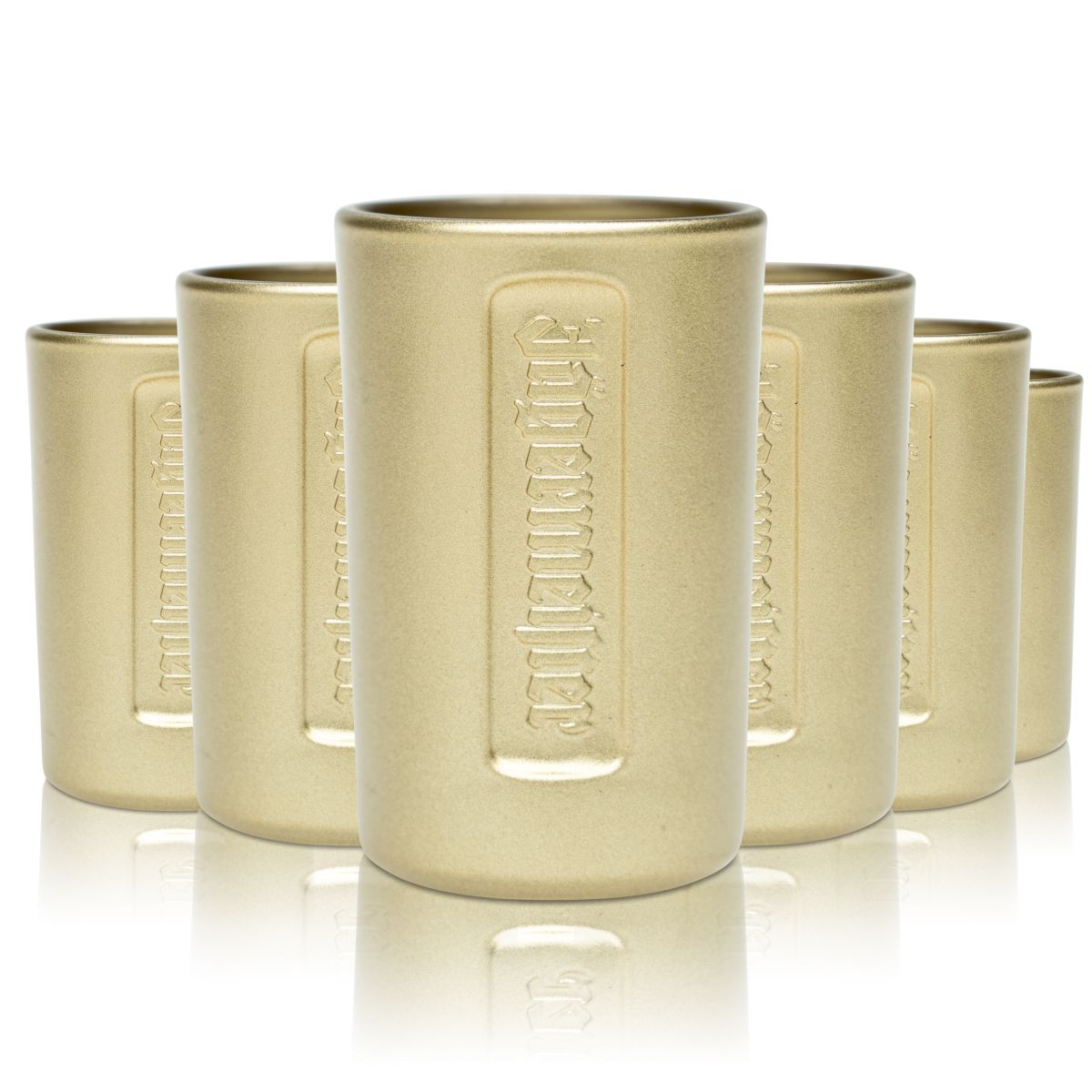6x Verres à shot Jägermeister Stamper 2 cl Or Verres à schnaps Liqueur aux herbes Verres à shot