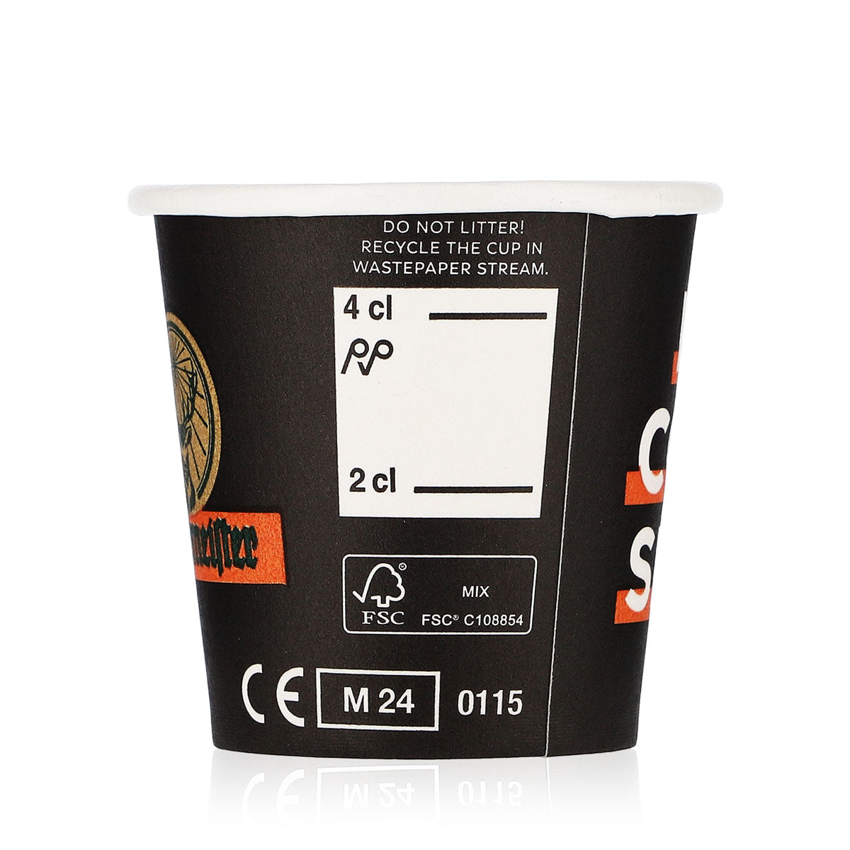 40x verres à shot Jägermeister Stamper courts 2 cl/4 cl jetables en carton – Vue 4