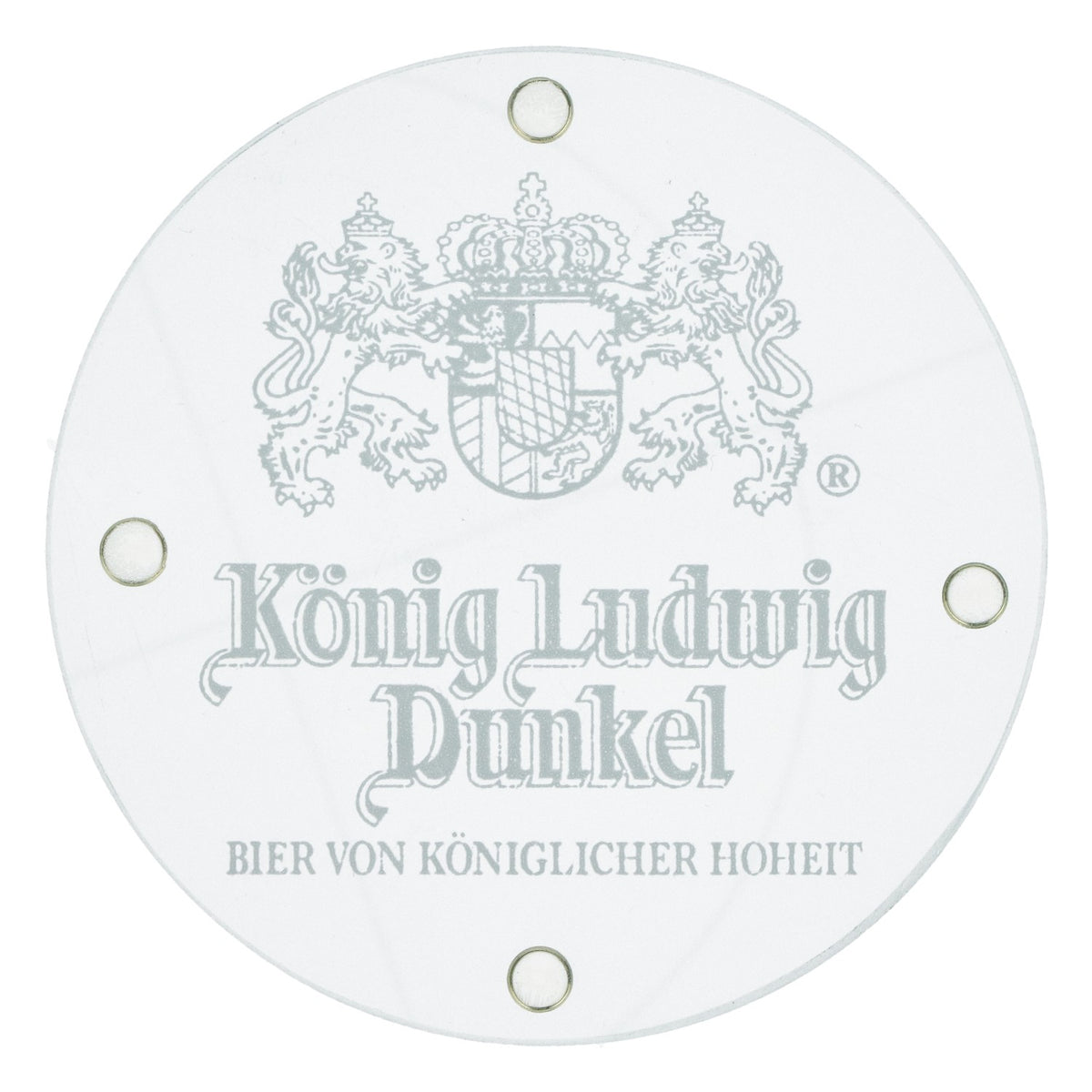 4x sous-verres König Ludwig Bière Sous-verres en verre Logo gravé Élégant – Vue 2