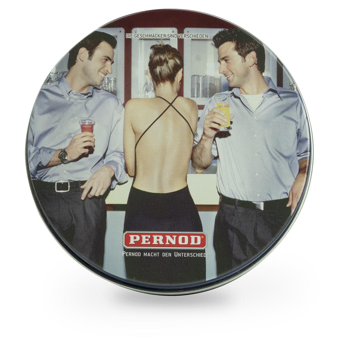 4x Pernod Richard Sous-verres en métal avec liège, 2 de chaque