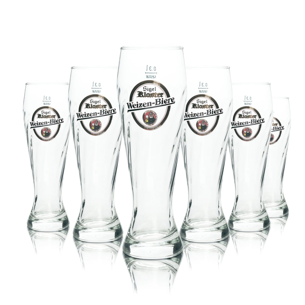 4 verres à bière Sigel Kloster 0,3 l pour bière blanche Ruhr Kristall Weizen Hefe Gläser Beer