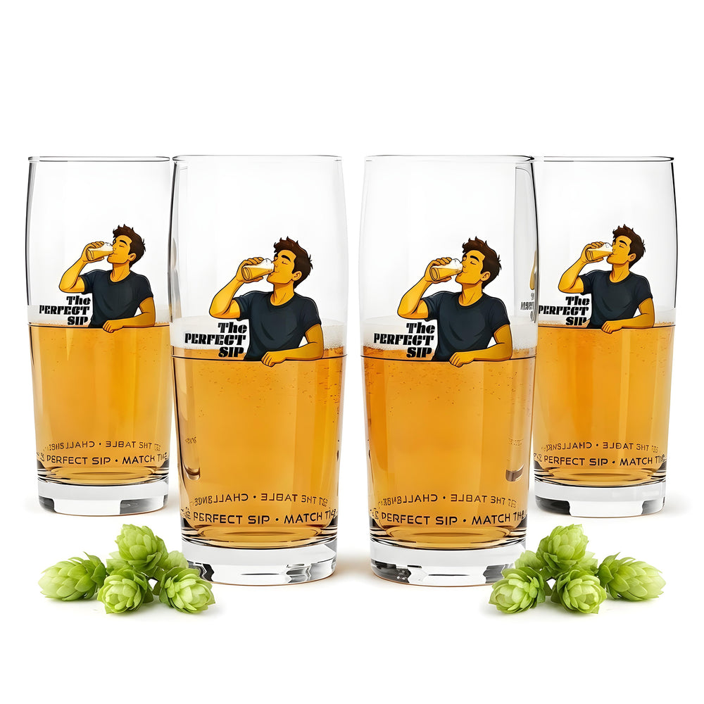 Lot de 4 verres à bière Sipply « SETTING THE TABLE » The Perfect SIP 0,5 l