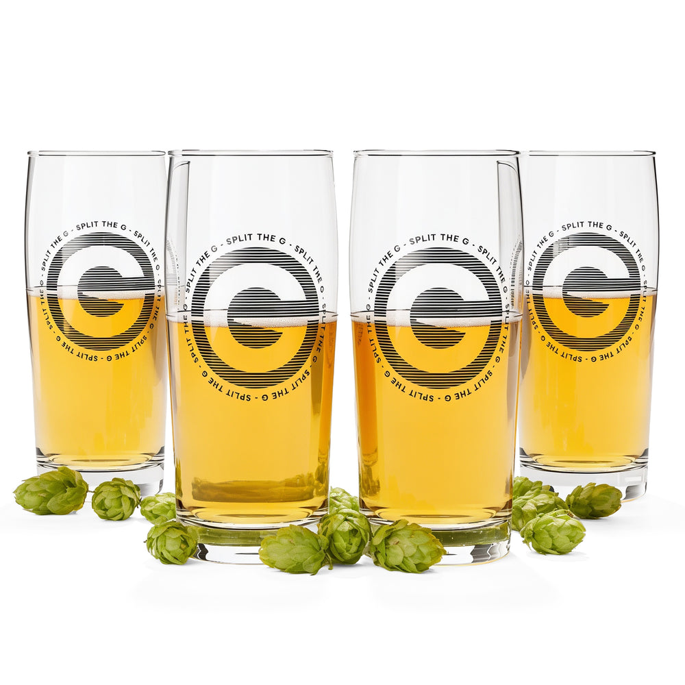 Lot de 4 verres à bière Sipply SPLIT THE G Big G 0,5 l - La tendance sur les réseaux sociaux